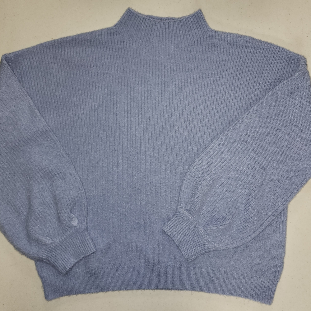 Women's Blue Turtleneck Sweater
